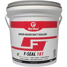레드 데빌 0841DW FSeal 181 섬유 강화 수성 덕트 실란트 1갤런 흰색, 1 - Pack, 1 Gallon, Gray
