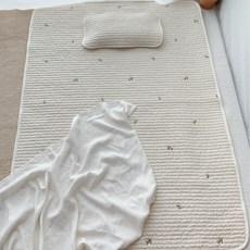 마롤로뜨 100수 자수 아기 방수요 유아 방수패드 신생아 침대, 싱싱올리브_방수패드