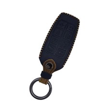 제네시스 8버튼 (호환) 가죽 스마트키케이스, 블랙, 1개