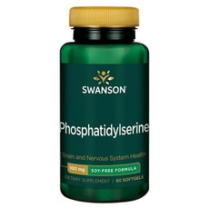 Swanson 斯旺森 Soy-free磷脂醯絲胺酸軟膠囊 100mg, 90顆, 1罐
