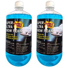 맑은 슈퍼울트라 스노우폼 버블 고농축 1L+1L 린넨향 풍성한 고밀도 거품! 자동차세차, 2개, 1L