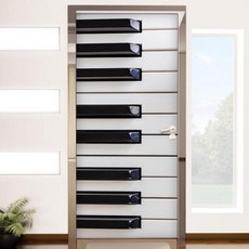 아트박스/꾸밈 tl410-음악이흐르는피아노건반_현관문시트지, 본품