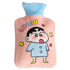 StarR 와우 크레용 신짱 보온 물주머니 코랄 1L, 1개