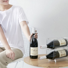 투명 랙 플라스틱 적층 싱크대 거치대 정리대 보관대 수납함 주방 인테리어 음료수 다용도 용품 셀러