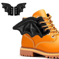 SHIDOW 배트 슈 윙 신발 날개 일상복용 신발 장식 액세서리 코미콘 할로윈 롤러 더비 (1쌍) 블랙.