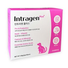 인트라젠 플러스 영양제 30포 / 강아지 고양이 장영양제 박스 (30개입) 패키지변경 (성분동일), 30개