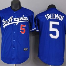 블루 도지 프리먼 자수 야구 셔츠 루즈핏