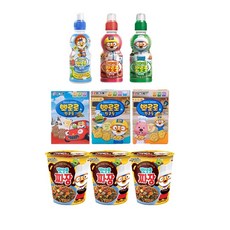 씩씩가게 뽀로로짜장3개 + 뽀로로과자3종 뽀로로음료3종 뽀통령세트 뽀로로밀크 뽀로로사과 뽀로로딸기 뽀로로플레인 뽀로로치즈 뽀로로카카오 뽀로로과자 뽀로로음료수 뽀로로짜장면 뽀로로짜장 뽀로로라면, 1개