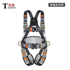 臺灣公司貨 附發票 全身五點式雙掛鈎安全帶TS7310國際高空作業保險帶安全繩00, 1個, 單獨安全帶（無繩鉤）
