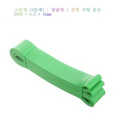 전신 홈트레이닝 저항밴드 운동밴드 탄력밴드 1-5단계, 1개, 그린색-5단계