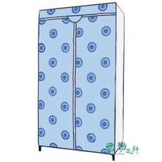Sanho 三和牌 TP-1點點天空藍DIY收納衣櫥組，台灣製造可攜式收納衣櫃，布架合裝防塵防潮