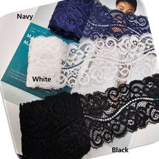 DKLACE-6119 / (폭 6cm 길이 1yd / 3yd / 5yd / 10yd기준) / 자가드 스판 레이스 모음, 1개, 화이트