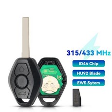 자동차 스마트 원격 키 KEYYOU BMW EWS X3 X5 Z3 Z4 3 5 7 시리즈 E38 E39 E46 Fob 버튼 송신기 HU92 블레이드 ID44 칩 315Mhz, 2) HU92 Key With Chip, 2) HU92 Key With Chip