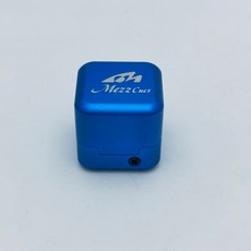 台灣出貨 檯球鋁合金巧克夾磁力巧粉盒金屬斯諾克杆檯球方形巧粉套通用配件, 藍色mezz美茲強磁巧克盒+扳手, 1個