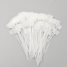 네임타이 케이블 표시 전선네임택 이름표 마크타이 전선분류, 화이트, 100개
