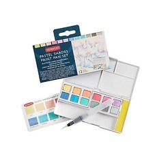 DERWENT Pastel Shades Paint Pan Set 粉彩色塊狀水彩旅行盒 - 12色, 1個