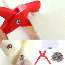 에센셜플러스 똑딱이 단추 펀칭기 올인원 세트 수선용품