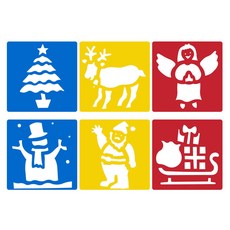 에이오티 온라인샵 미술놀이 디오메 스텐실 (크리스마스) 유아미술, 1
