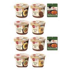 햇반 강된장보리비빔밥 280g+버터장조림비빔밥 216g+직화불고기덮밥 258g+치킨마요덮밥 233g+비비고 김치볶음 80g*2개, 1세트