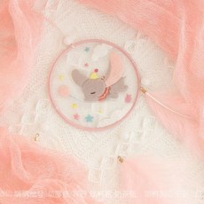 新品嗨購 DIY手工 DIY補夢網 縫紉刺繡 平安符 手工diy刺繡材料包 少女心捕夢網 車吊飾房間裝飾送男友禮物, 1個, 夢鹿仙蹤,【無繡繃】送視頻