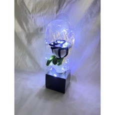 LED불빛 블랙라인장미 모루꽃화분 완제품 로즈데이 성년의날 여자친구선물 인테리어 감성소품, 1개