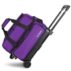볼링캐리어 볼링가방 2구 더블 트롤리 2볼백 볼링공, 1개, 퍼플