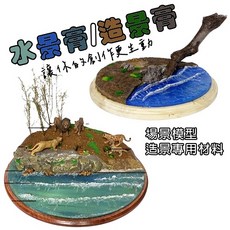 L-one 沙盤場景建築模型製作材料 水景膏 軍事場景製作材料 河流 海洋 湖泊 沼澤透明劑 仿真造水膏 造景泥, 1個, 水景膏-透明50ml