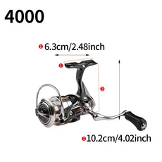 스피닝 릴 낚시 해수담수 스풀, 4000