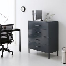 캐비닛 철제서랍장 4단서랍장 MK24071, 화이트