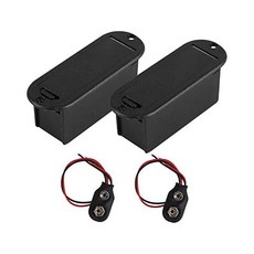 szzijia 액티브 기타 베이스 픽업을 위한 9V 배터리 박스 케이스 홀더(2팩), 81.4x29x31mm