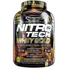 MUSCLETECH Nitro Tech乳清蛋白粉 香蕉巧克力口味, 1罐, 2.51kg