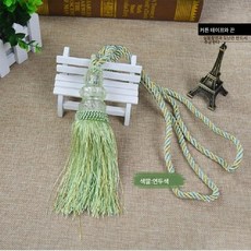 커튼 스트랩 끈 커튼 버클 걸이 볼 태슬 술 한 개 유럽식 묶음 커튼 스트랩, 푸른 콩색 녹두색, 8조