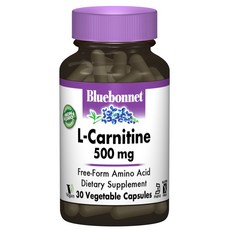 Bluebonnet 左旋肉鹼 素食膠囊 500mg, 30 件, 1個