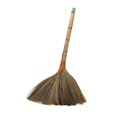 야외 정리 청소 빗자루 실 가정용 삼각 싸리비 대형 손잡이 마당 다용도, 1개, F. 볏짚 봉미 SB-0265