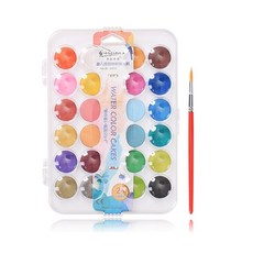 Giorgione 濃縮顯色好攜帶 附水彩筆 固態水彩, 24色組