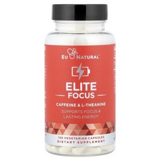 내추럴 미 엘리트 포커스 (카페인 & L-테아닌) Natural Me Elite Focus Caffeine & L-Theanine 120정, 1개
