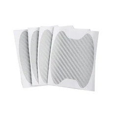 자동차 문짝 스티커 탄소 섬유 스크래치 방지 핸들 보호 필름 외부 스타일링, 01 4PCS  Silver
