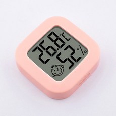 실내 디지털 온습도계 파스텔 미니 핑크 온도계 76749EA 1(pc), 색상, 1개