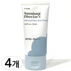 에뛰드 순정 디렉터 무기자차 선크림 SPF50+ PA++++, 50ml, 4개
