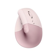 Logitech 羅技 人體工學垂直滑鼠 - 光學感應器 可調滾輪, 玫瑰粉, LIFT