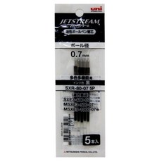 제트스트림 멀티펜용 리필심 0.7mm SXR-80, 블랙, 5개