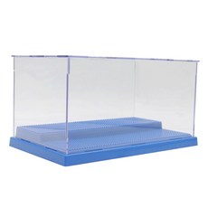 shangren 빌딩 블록 다이아몬드 벽돌 장난감 다이캐스트 자동차를 위한 명확한 진열장은 모입니다, 250x145x120mm, 플라스틱, 블루, 1개