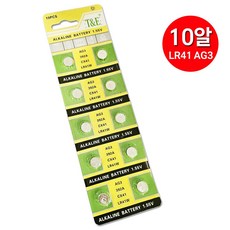 Supercell 알카라인 버튼셀 LR41 1.5V (10개입) / 원형건전지 수은건전지, 1개, 10개입