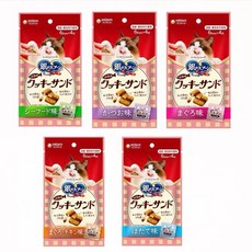 銀湯匙 三明治脆餅 鮪魚口味 貓咪零食 日本國產 無添加色素, 6g, 4個, 綜合口味組 3袋