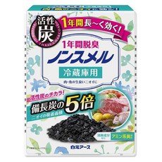 Hakugen 白元 冰箱活性炭脫臭劑，1年除臭，冰箱(600L)適用, 25g, 1盒