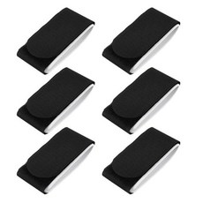 6개 스노보드 스트랩 스키 고정 밴드 스키 스노보드 바인딩 부품 스노보드 랩 타이 스키 랩 다용도 고정 스트랩, Black