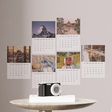 2026년 유럽 여행 미니 탁상 달력 + 우드거치대 세트