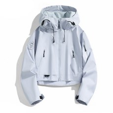 2026春秋季男士連帽工裝短款夾克外套 潮牌寬鬆休閒上衣