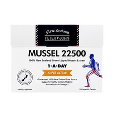 피터앤존 머슬 22500 초록홍합 초록입홍합 초록잎홍합 200캡슐 +사은품(뉴질랜드) Peter&John mussel 22500, 1개, 200정