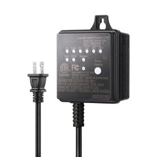 DUEENWILS 60W 120V AC ~ 12V 실외 저전압 변압기 타이머 및 광전지 조명 센서 내후성 LED 경관 조명 스포트라이트 경로 ETL 목록, photocell 30w